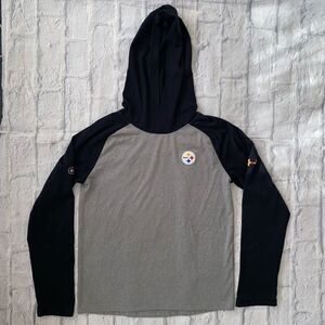 Under Armour Pittsburgh Steelers youth L NFL combine authentic hoodie